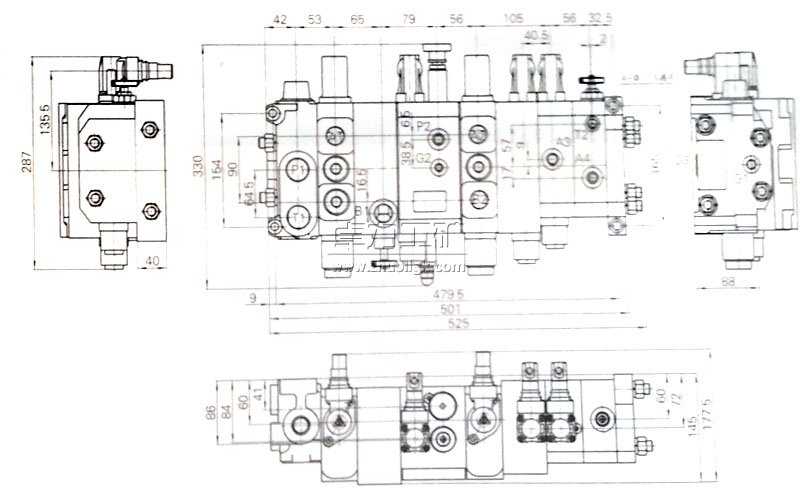 LTZJ-20/10煤礦用全液壓坑道鉆機專用多路換向閥