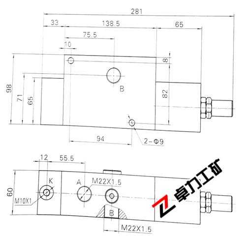 XD4F-00平衡閥外形及連接尺寸